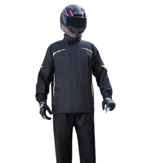 Rainproof Motorcycle Raincoat Rain Pants Set Two-Piece Men Full Body Heavy Rain Windproof Waterproof Riding Suit Rainy Days