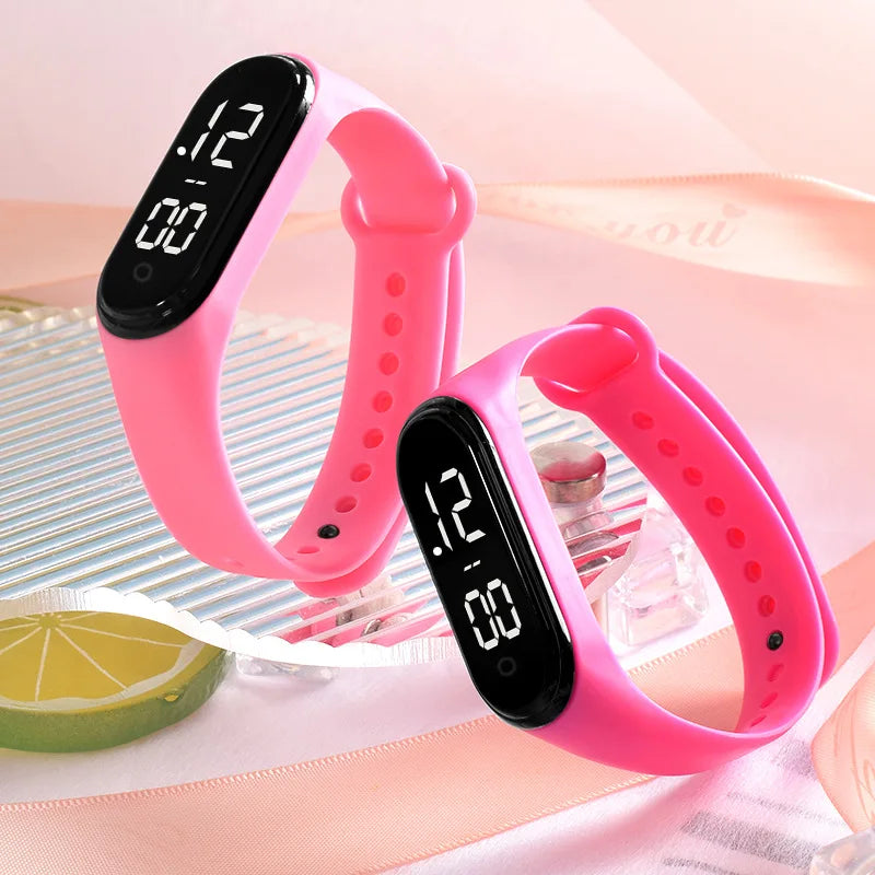 Rubber Luminous Waterproof LED Children's Electronic Watch Casual Fashion Creative Outdoor Sports Student Electronic Watches