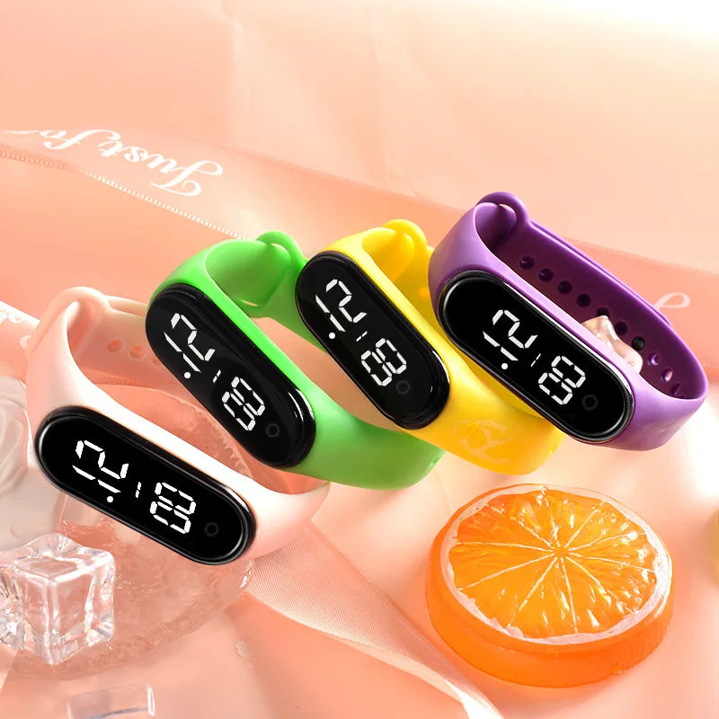 Rubber Luminous Waterproof LED Children's Electronic Watch Casual Fashion Creative Outdoor Sports Student Electronic Watches