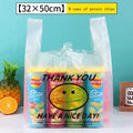 50PCS Plastic Food Storage Bags with Handle Supermarket Grocery Shopping Bag Useful Shopping Bag Kitchen Storage Basket 3 Sizes