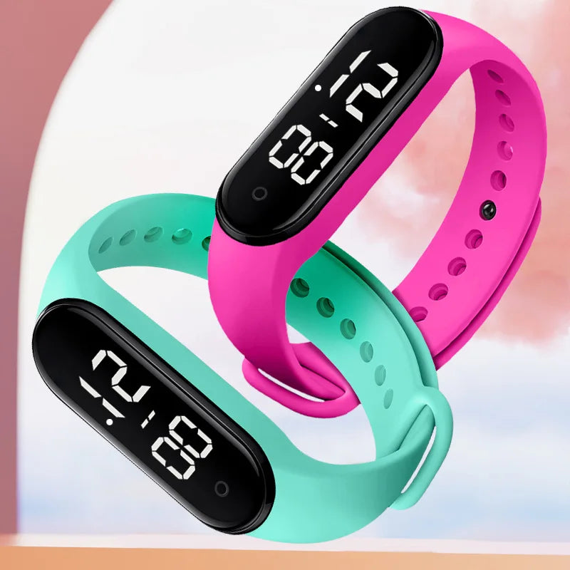 Rubber Luminous Waterproof LED Children's Electronic Watch Casual Fashion Creative Outdoor Sports Student Electronic Watches