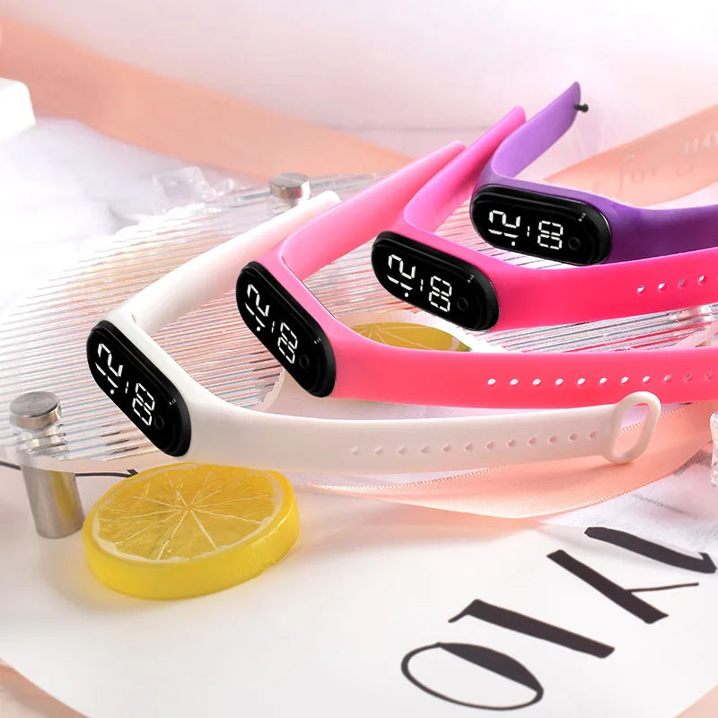 Rubber Luminous Waterproof LED Children's Electronic Watch Casual Fashion Creative Outdoor Sports Student Electronic Watches