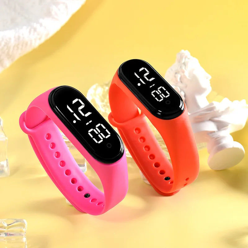 Rubber Luminous Waterproof LED Children's Electronic Watch Casual Fashion Creative Outdoor Sports Student Electronic Watches