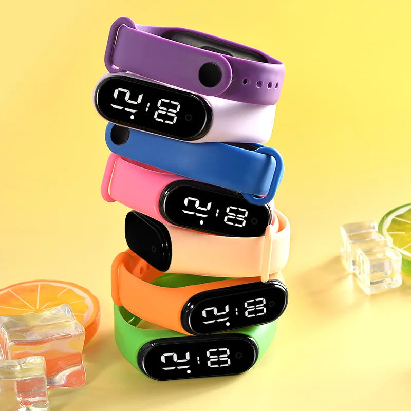 Rubber Luminous Waterproof LED Children's Electronic Watch Casual Fashion Creative Outdoor Sports Student Electronic Watches