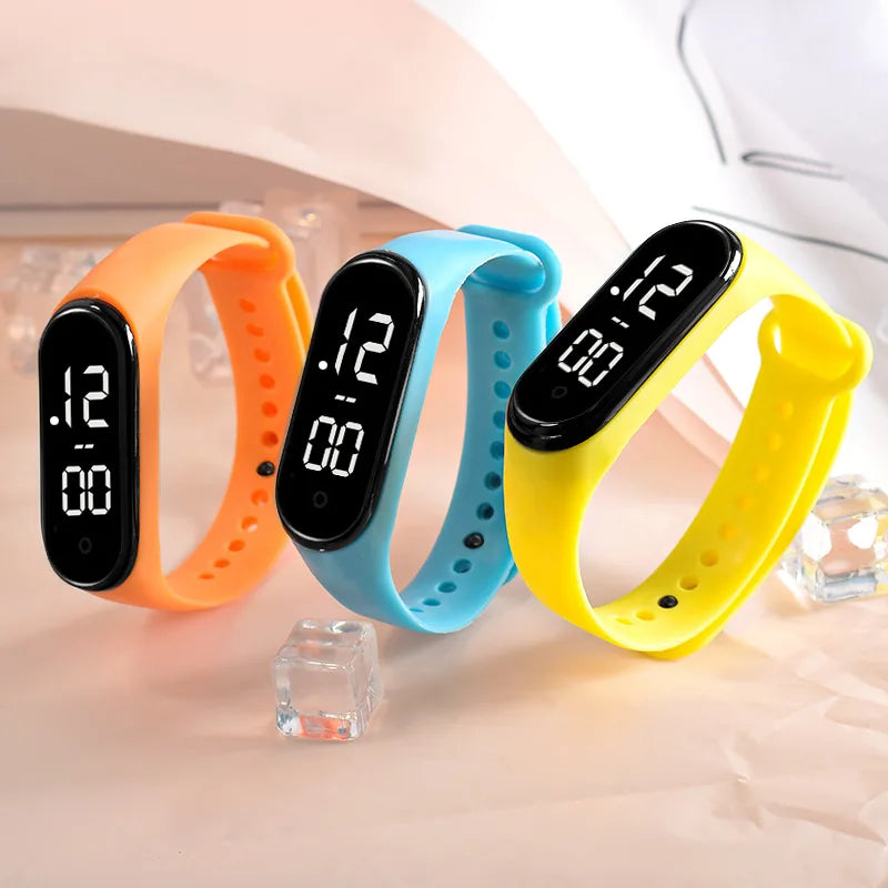Rubber Luminous Waterproof LED Children's Electronic Watch Casual Fashion Creative Outdoor Sports Student Electronic Watches