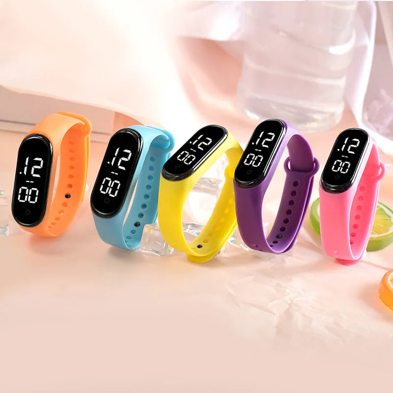 Rubber Luminous Waterproof LED Children's Electronic Watch Casual Fashion Creative Outdoor Sports Student Electronic Watches