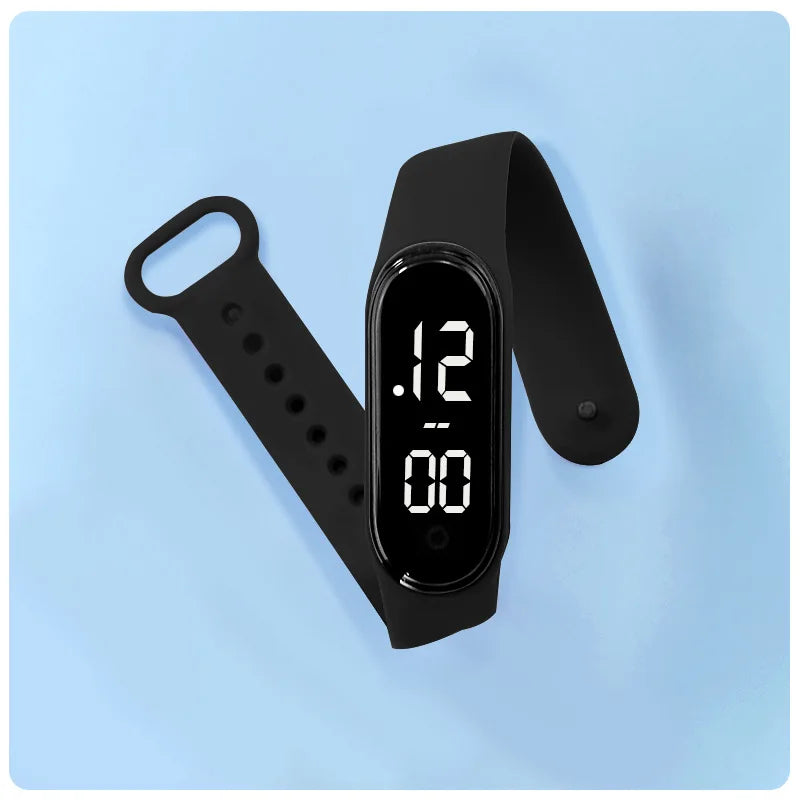 Rubber Luminous Waterproof LED Children's Electronic Watch Casual Fashion Creative Outdoor Sports Student Electronic Watches