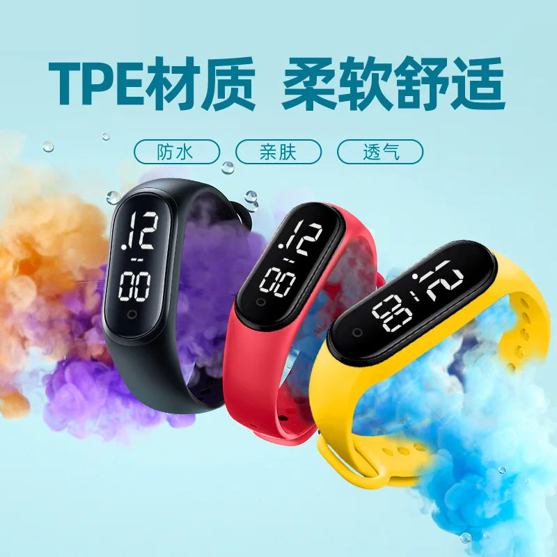 Rubber Luminous Waterproof LED Children's Electronic Watch Casual Fashion Creative Outdoor Sports Student Electronic Watches